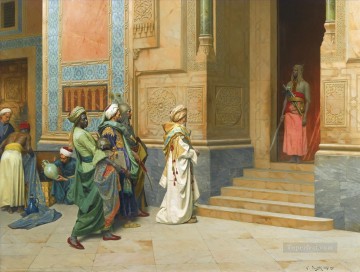 Árabe Painting - LA OFRENDA Ludwig Deutsch Orientalismo Árabe